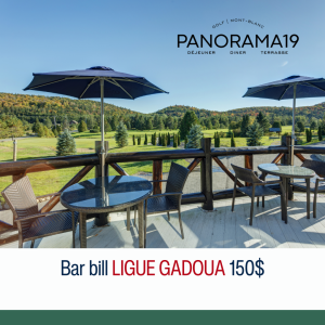 150 $ Bar Bill Crépuscule Gadoua