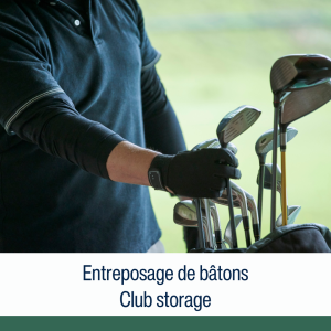 Entreposage de bâtons pour la saison